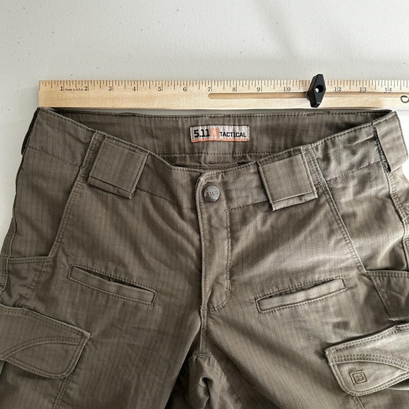 5.11 Tactical Pants Womens 4 Brown Ripstop Cargo Utility Outdoor Workwear - Picture 11 of 12